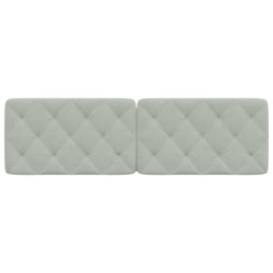 Coussin de tête de lit gris clair 160 cm velours 624499624499
