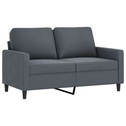 Ensemble de canapés 3 pcs avec coussins Gris foncé Velours 624504624504