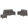 Ensemble de canapés 3 pcs avec coussins Gris Similicuir 624508624508