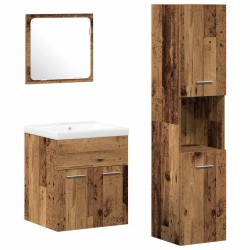 Ensemble de mobilier de salle de bain 4 pcs Bois Ancien 624509624509