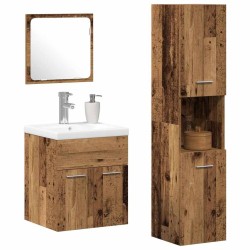 Ensemble de mobilier de salle de bain 4 pcs Bois Ancien 624509624509