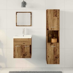 Ensemble de mobilier de salle de bain 4 pcs Bois Ancien 624509624509