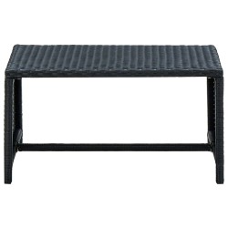 Table basse Noir 70x40x38 cm Résine tressée 624510624510