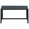 Table basse Noir 70x40x38 cm Résine tressée 624510624510