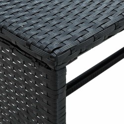 Table basse Noir 70x40x38 cm Résine tressée 624510624510