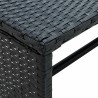 Table basse Noir 70x40x38 cm Résine tressée 624510624510