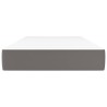 Matelas de lit à ressorts ensachés fermeté moyenne Gris 90x200x20 cm Similicuir 624512624512