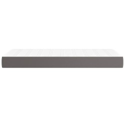 Matelas de lit à ressorts ensachés fermeté moyenne Gris 90x200x20 cm Similicuir 624512624512