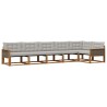 Ensemble de canapés d'extérieur 6 pcs Naturel et gris clair 624513624513