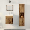 Ensemble de mobilier de salle de bain 4 pcs Bois ancien 624515624515