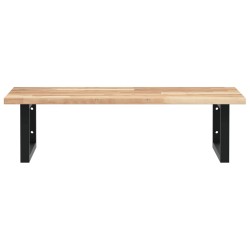 Étagère de vasque murale acier et bois massif d'acacia 624517624517