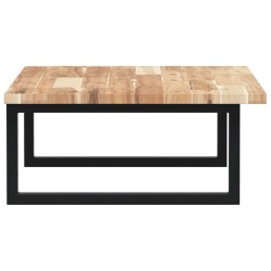Étagère de vasque murale acier et bois massif d'acacia 624517624517