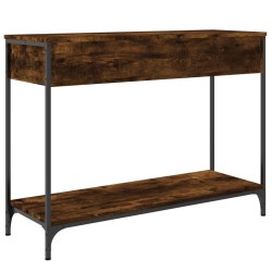 Table console chêne fumé 100x34,5x75 cm bois d'ingénierie 624524624524
