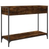 Table console chêne fumé 100x34,5x75 cm bois d'ingénierie 624524624524