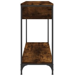 Table console chêne fumé 100x34,5x75 cm bois d'ingénierie 624524624524