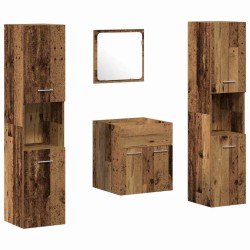 Ensemble de mobilier de salle de bain 4 pcs Bois Ancien 624527624527