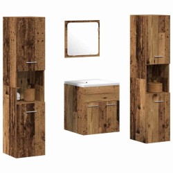 Ensemble de mobilier de salle de bain 4 pcs Bois Ancien 624527624527