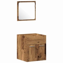 Ensemble de mobilier de salle de bain 4 pcs Bois Ancien 624527624527