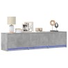 Meuble TV avec LED Béton 165 x 34 x 40 cm Bois d'ingénierie 624528624528