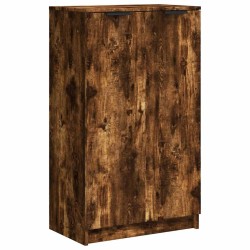 Meuble à chaussures Chêne fumé 59x35x100 cm Bois d'ingénierie 624532624532