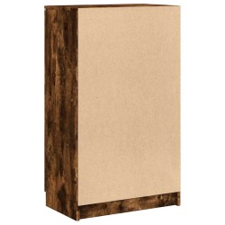 Meuble à chaussures Chêne fumé 59x35x100 cm Bois d'ingénierie 624532624532