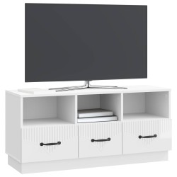 Meuble TV Blanc brillant 102 x 34,5 x 47 cm Bois d'ingénierie 624543624543
