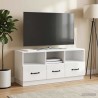 Meuble TV Blanc brillant 102 x 34,5 x 47 cm Bois d'ingénierie 624543624543