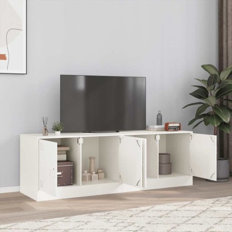 Meubles TV 2 pcs blanc 67x39x44 cm acier 624544624544