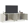 Meubles TV 2 pcs blanc 67x39x44 cm acier 624544624544