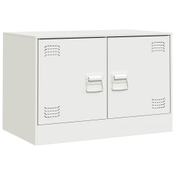 Meubles TV 2 pcs blanc 67x39x44 cm acier 624544624544
