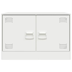Meubles TV 2 pcs blanc 67x39x44 cm acier 624544624544