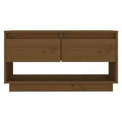 Meuble TV Marron miel 74x34x40 cm Bois de pin massif 624545624545