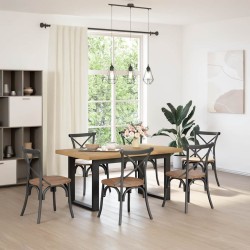 Table à manger NOAIN pieds en forme de U 160x90x75cm massif pin 624546624546