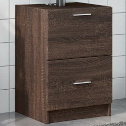 Meuble d'évier chêne marron 40x37x59 cm bois d'ingénierie 624549624549