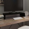Meuble TV/support pour moniteur 70x30x13 cm verre noir 624551624551