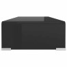 Meuble TV/support pour moniteur 70x30x13 cm verre noir 624551624551