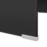 Meuble TV/support pour moniteur 70x30x13 cm verre noir 624551624551