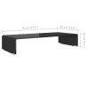 Meuble TV/support pour moniteur 70x30x13 cm verre noir 624551624551