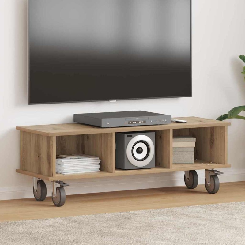 Meuble TV 100 x 35 x 35 cm Chêne artisanal Bois d'ingénierie 624552624552
