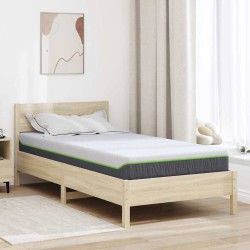 Matelas Blanc et Gris 90 x 200 cm Tissu jacquard 624556624556