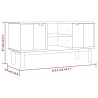 Meuble TV OTTA 113,5x43x57 cm Bois de pin massif 624558624558