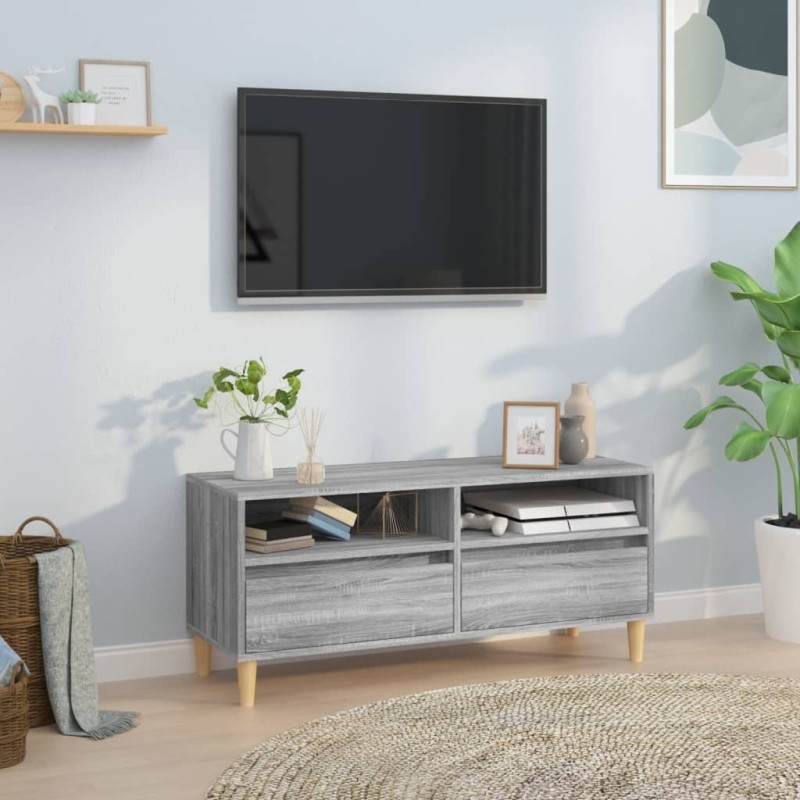 Meuble TV sonoma gris 100x34,5x44,5 cm bois d'ingénierie 624559624559