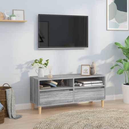 Meuble TV sonoma gris 100x34,5x44,5 cm bois d'ingénierie 624559624559