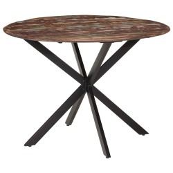 Table à dîner Ø110x78 cm Bois de récupération massif et acier 624562624562
