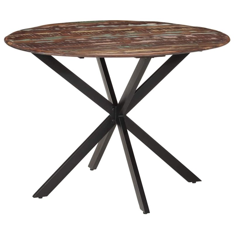 Table à dîner Ø110x78 cm Bois de récupération massif et acier 624562624562