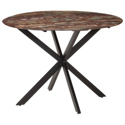 Table à dîner Ø110x78 cm Bois de récupération massif et acier 624562624562