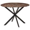 Table à dîner Ø110x78 cm Bois de récupération massif et acier 624562624562