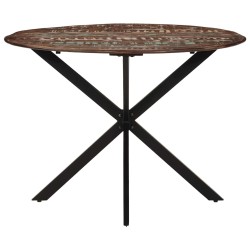 Table à dîner Ø110x78 cm Bois de récupération massif et acier 624562624562