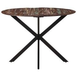 Table à dîner Ø110x78 cm Bois de récupération massif et acier 624562624562
