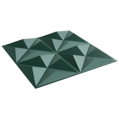 Panneaux muraux 24 pcs Vert Origami 50 x 50 cm Mousse XPS 624565624565